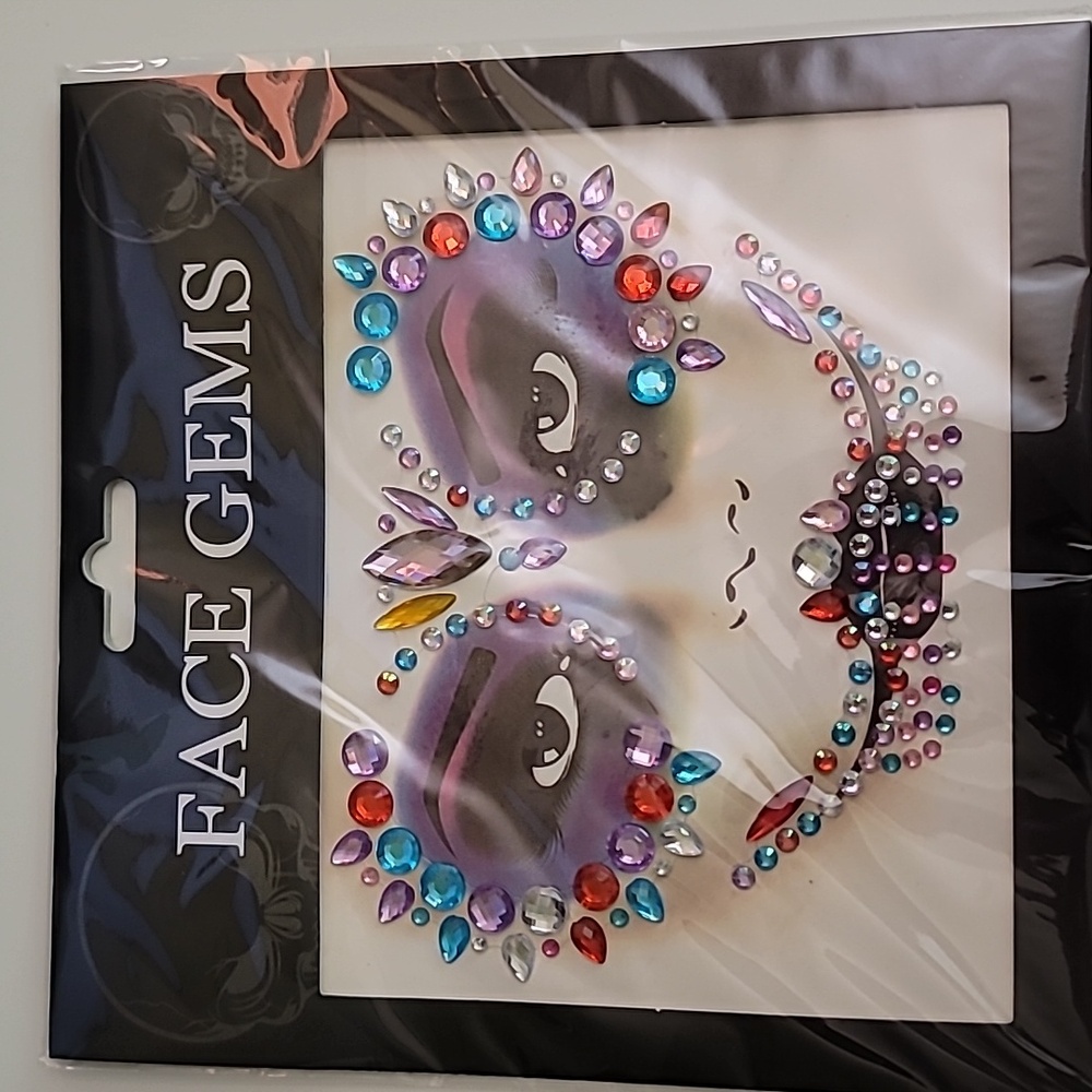 Face Gems 3D Crystal Colorful Acrylic Rhinestone Sticker Reuseable Decorations 9